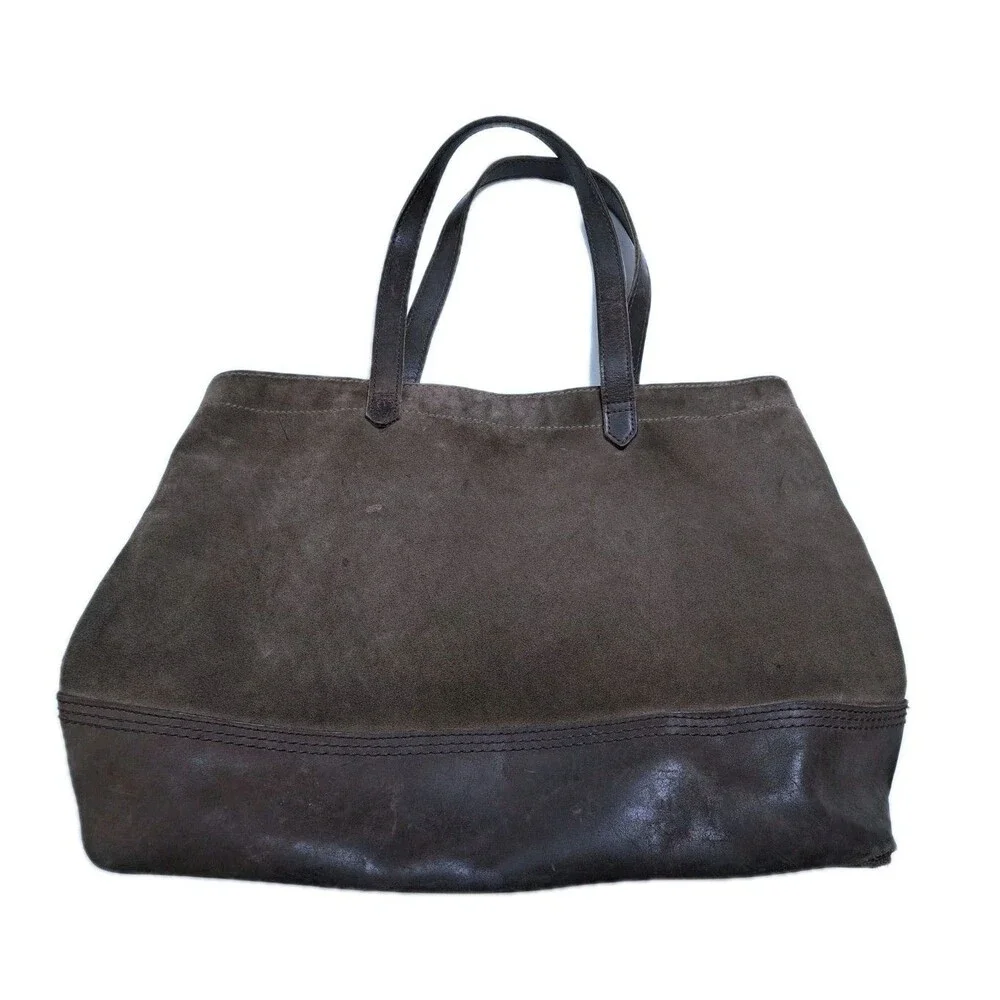 Sorel Brown Suede Leather Tote Shoulder Bag